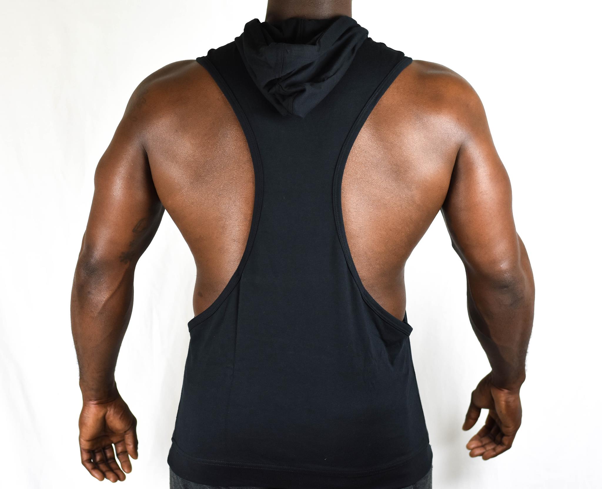 Black Hoodie Stringer – No Weak Days Apparel – Fitness Clothing and ...
