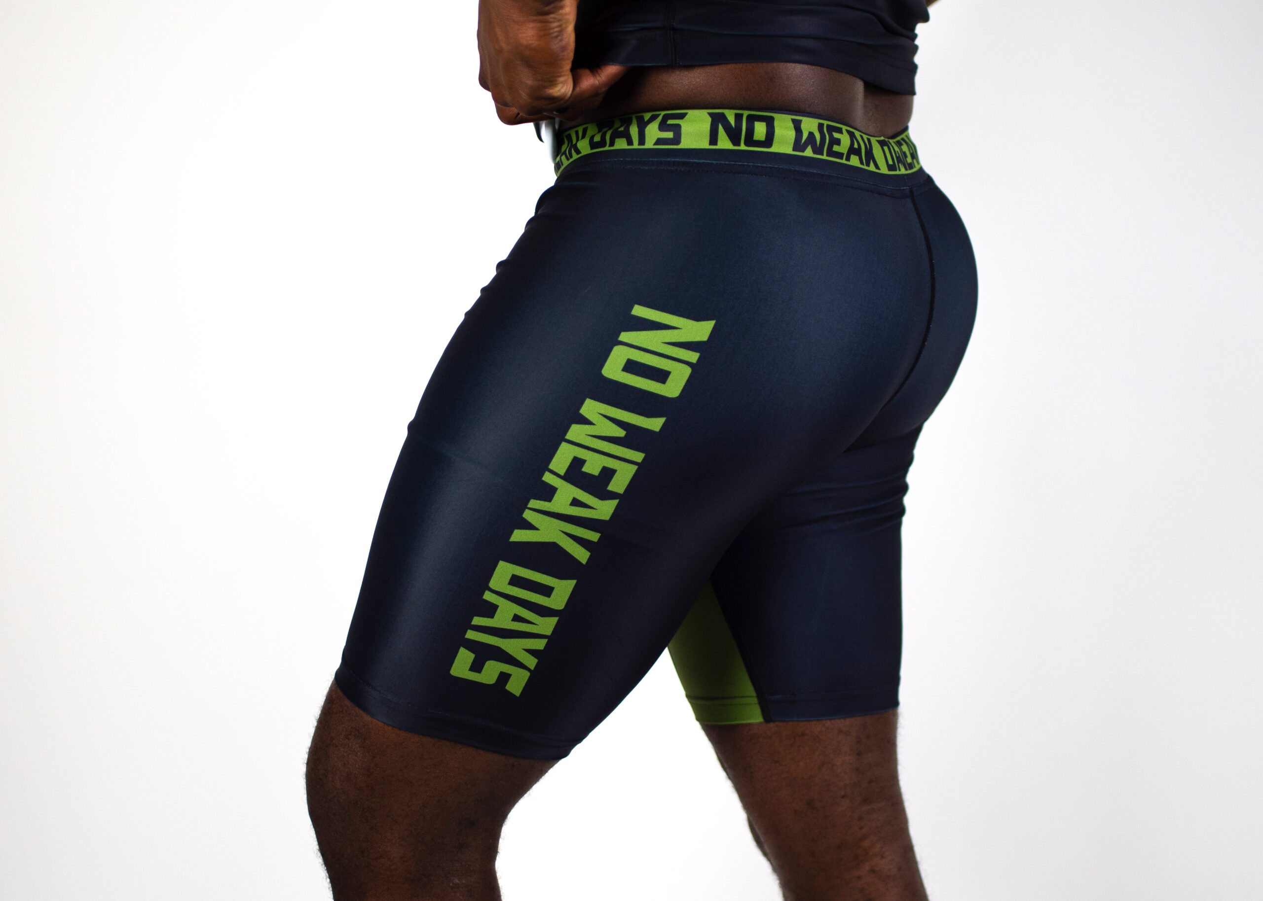 Black and Green Compression Shorts – No Weak Days Apparel – Fitness  Clothing and Accessories